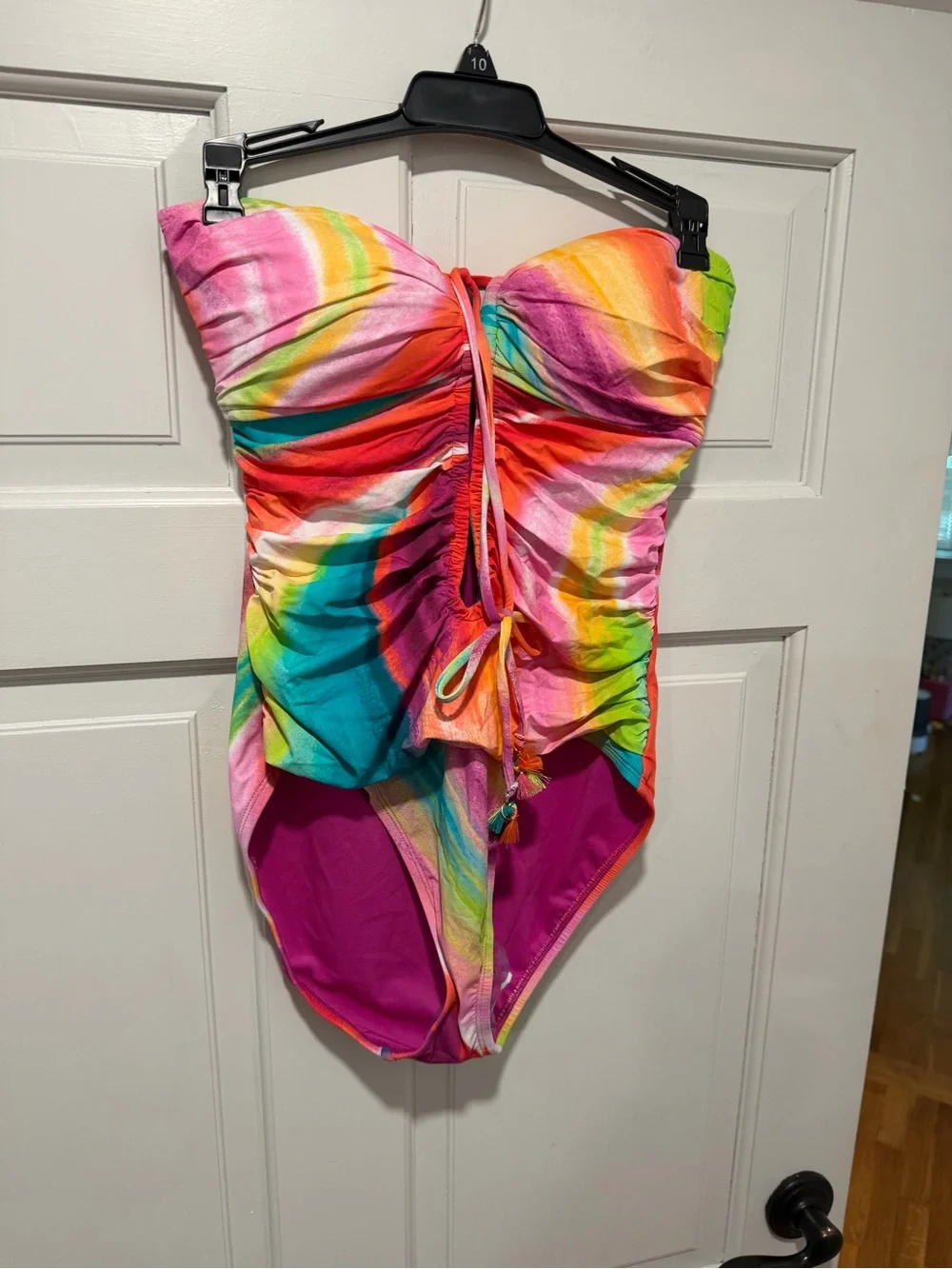 Bleu Rod Beattie Rainbow Tie-Dye Strapless One-Piece Swimsuit - Multicolor - Picture 3 of 8